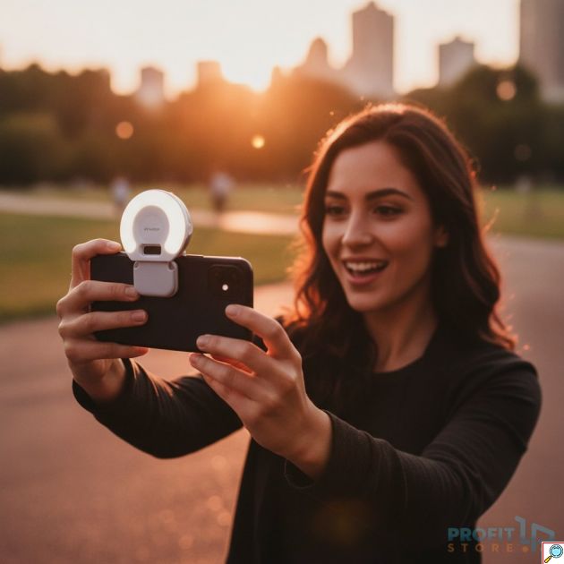 Mini LED Φωτιστικό Κινητού με Clip - Φως για Selfie, Βίντεο και Βιντεοκλήσεις