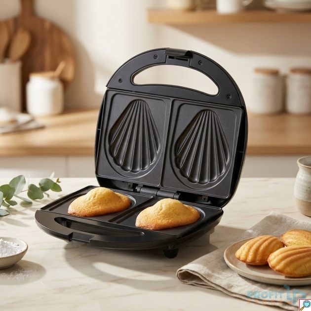Βαφλιέρα & Συσκευή Madeleine - 850W, 2 θέσεων - Αντικολλητικές Πλάκες, Διπλή & Ομοιόμορφη Θέρμανση