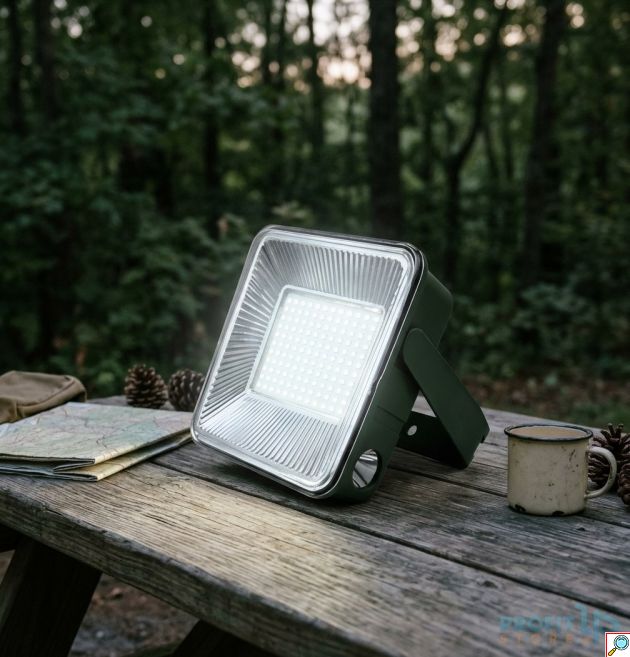 Ηλιακός Προβολέας LED 100W - Φορητός Φωτισμός για Κάμπινγκ, Ηλιακή Φόρτιση, 3600mAh, 8000K