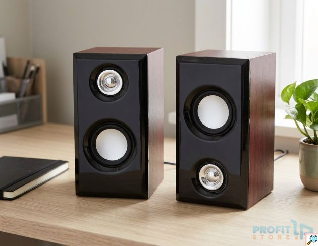 Ηχεία Υπολογιστή 2.0 Stereo - Ήχος 5W με USB και Jack 3.5mm, Ρύθμιση Έντασης