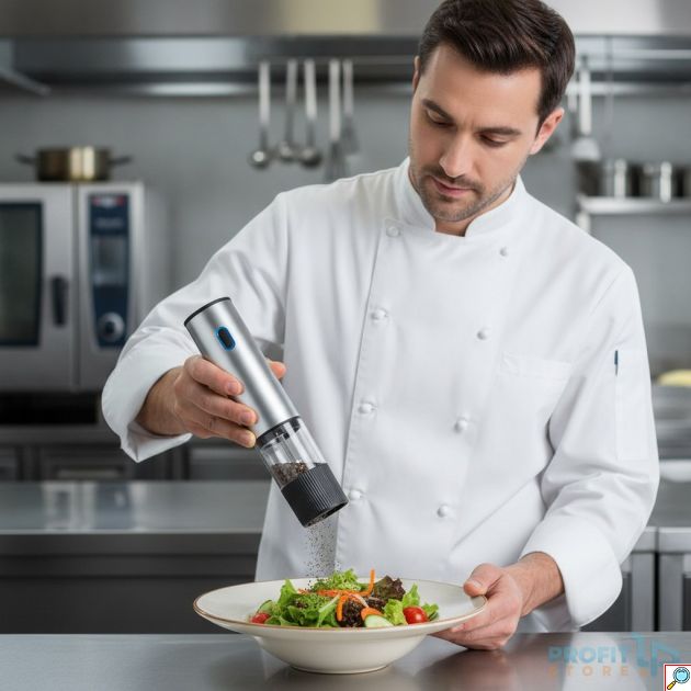 Ηλεκτρικός Μύλος Αλατοπίπερου USB-C - Ρυθμιζόμενο Άλεσμα & Κεραμικός Μηχανισμός - Επαναφορτιζόμενος για Κουζίνα & Τραπέζι