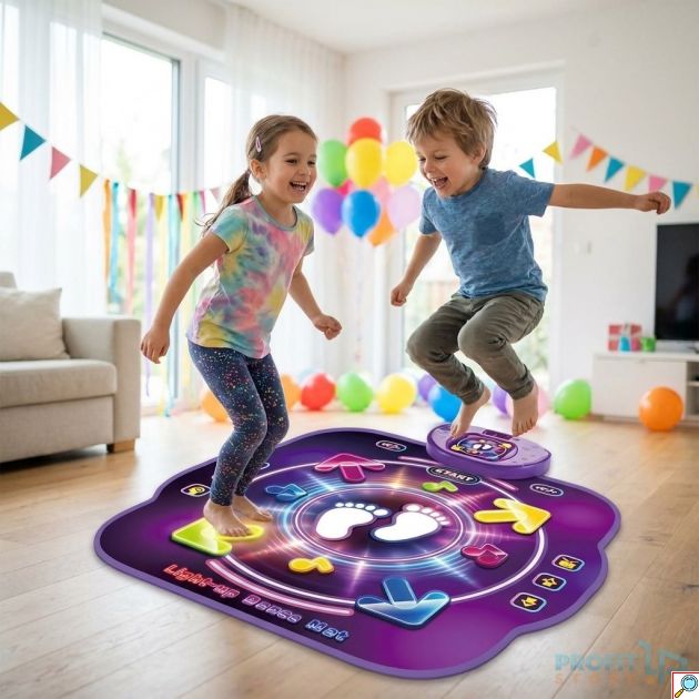 Ηλεκτρονικό Χαλάκι Χορού Dancing Music Mat – Διασκέδαση με Φώτα & Μουσική - Ιδανικό για Παιδιά, Ενεργή Κίνηση & Ρυθμό