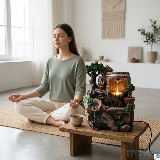 Διακοσμητικό Συντριβάνι Feng Shui - Χαλάρωση με LED Φωτισμό