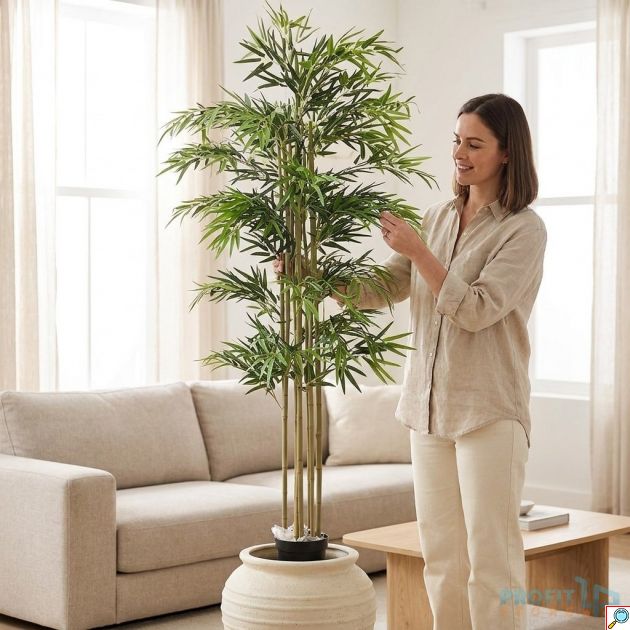Τεχνητό Διακοσμητικό Μπαμπού 180cm – Πράσινο Φύλλωμα για Σπίτι & Γραφείο - Ρεαλιστική Όψη, Χωρίς Συντήρηση, Ψηλό Φυτό Εσωτερικού Χώρου