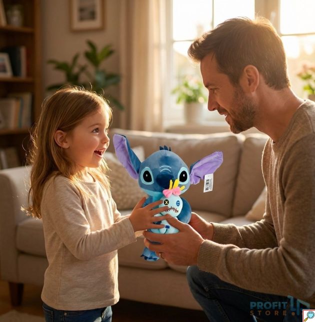 Λούτρινο Παιχνίδι Stitch Με Κούκλα 35cm – Μαλακό & Αγαπημένο
