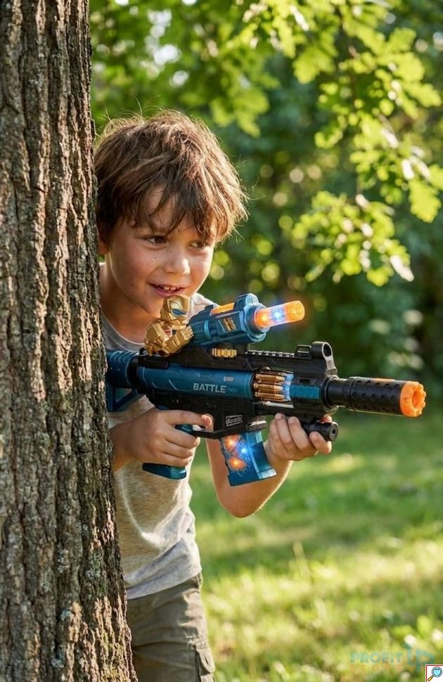 Παιδικό Ηλεκτρονικό Πιστόλι Electric Gun JQ560 – Ήχοι & LED Φωτισμός