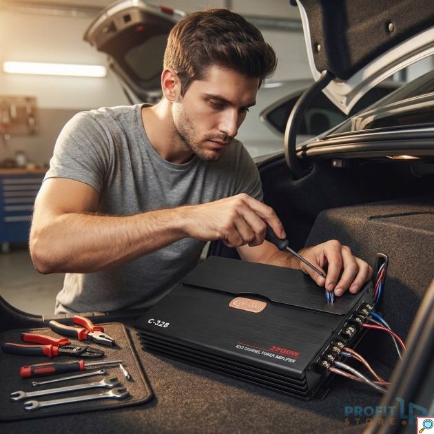 Ενισχυτής Αυτοκινήτου - 4 Καναλιών 3200W, MOSFET 12V, 2/4 Ohm για Ηχεία & Subwoofer