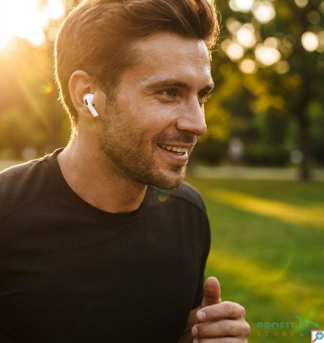 Ασύρματα Bluetooth Ακουστικά με ANC+ENC Ακύρωση Θορύβου - HiFi Ήχος, Θήκη Φόρτισης 500mAh, Αυτονομία 42 Ώρες, Λευκό