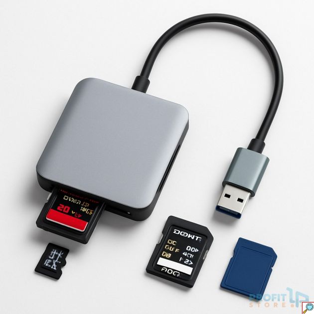 Card Reader 5 Σε 1 USB - Γρήγορη ανάγνωση & μεταφορά αρχείων - 5-σε-1, Θύρα USB