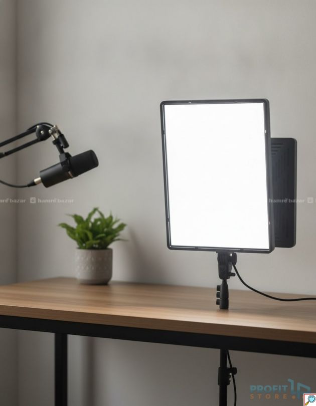 LED Φωτιστικό Πάνελ - Επαγγελματικός Φωτισμός για Βίντεο & Φωτογραφία - Ρυθμιζόμενη Βάση, Ιδανικό για Vloggers & Content Creators