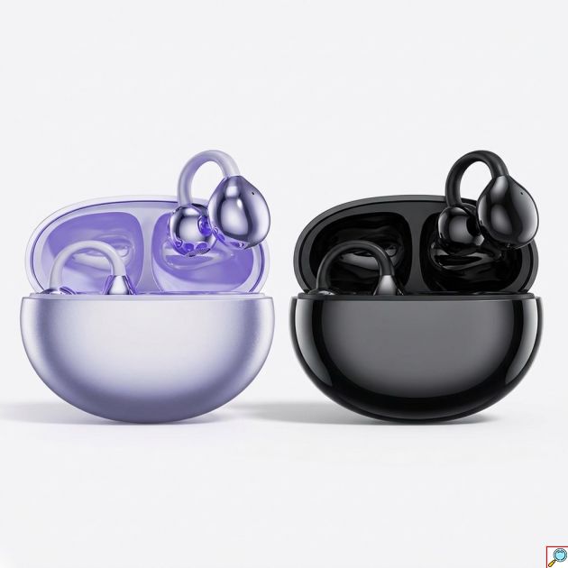 Ακουστικά Bluetooth - Σταθερή εφαρμογή & έξυπνος touch έλεγχος - Κλιπ αυτιών, θήκη φόρτισης, ασύρματα