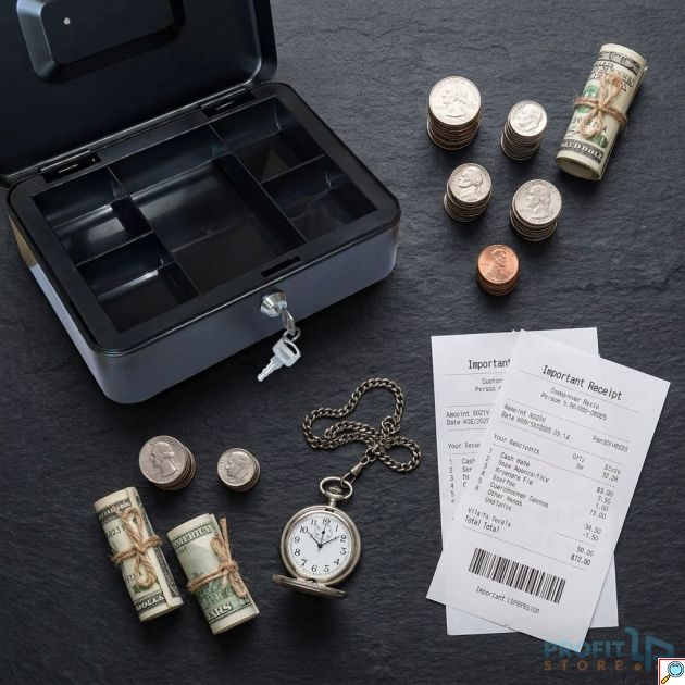 Μεταλλικό Κουτί Ταμείου 25x20x9cm - Ασφαλής Οργάνωση Χρημάτων με Κλειδαριά - 5 Διαμερίσματα, Ανθεκτική Κατασκευή, Μαύρο Χρώμα