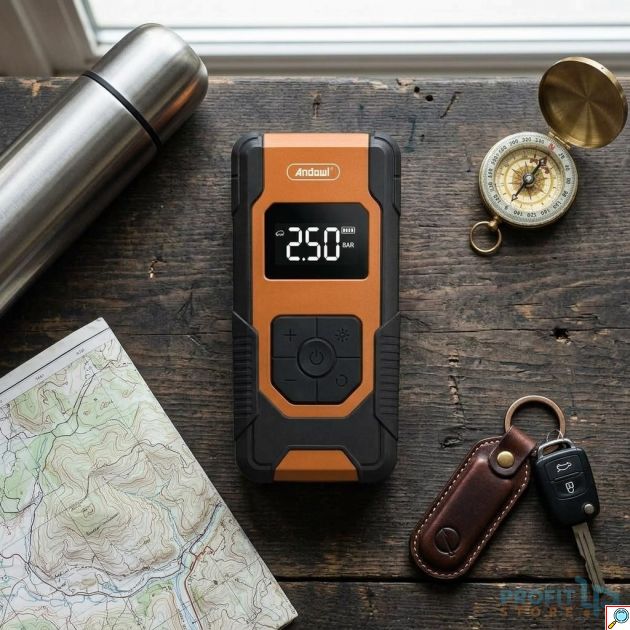 Αυτόματη Τρόμπα Αυτοκινήτου - 150 PSI & Power Bank - Ψηφιακή Οθόνη, Φορητή, Ισχύς 120W, Μπαταρία 12000mAh