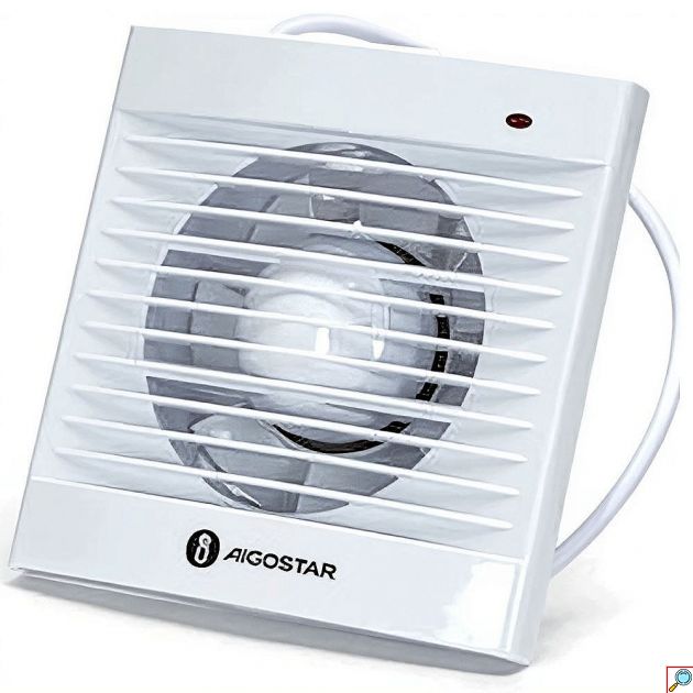 Ανεμιστήρας Εξαερισμού AIGOSTAR 125mm – Επιτοίχιος και Οροφής 14W ABS Λευκός