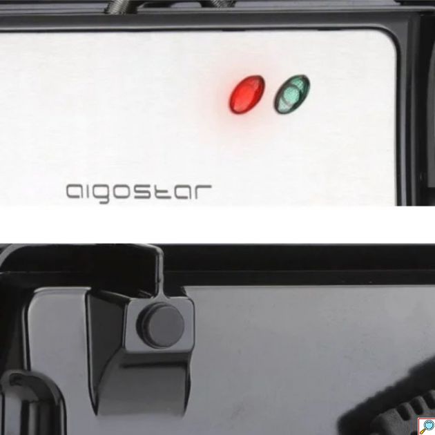 Aigostar Τοστιέρα 800W με Αντικολλητικές Πλάκες και Πλήρες Άνοιγμα 180°