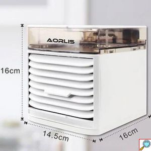 Μίνι Φορητό Κλιματιστικό-Air Cooler Με 3 Ταχύτητες Και LED Φωτισμό Aorlis 