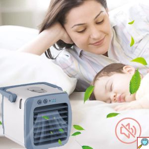 Μίνι Φορητό USB Air Cooler - Κλιματιστικό - Υγραντήρας με Τεχνολογία Εξάτμισης 3 σε 1 με 3 Ταχύτητες & Χειρολαβή