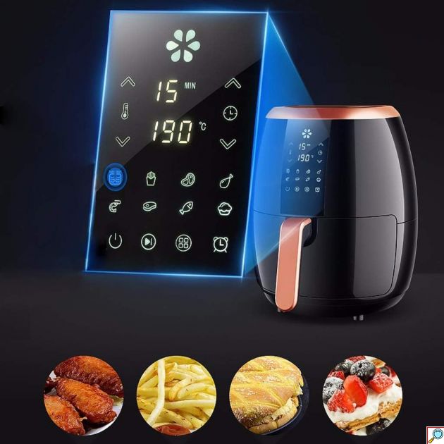 Air Fryer 5L 1400W - To Υγιεινό & Νόστιμο Τηγανητό - Ηλεκτρική Φριτέζα Αέρα με Ψηφιακό Πάνελ - Οθόνη Αφής - Andowl