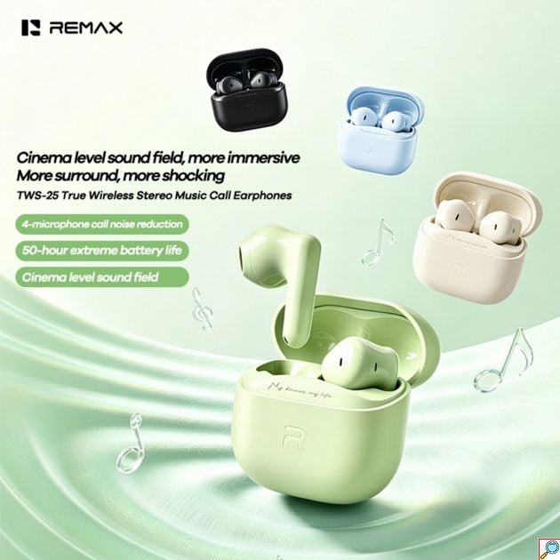 Ασύρματα Ακουστικά Bluetooth – 4 Μικρόφωνα ENC & Super Bass - TWS, 20 ώρες αυτονομία, Μαύρο/Λευκό/Μπλε