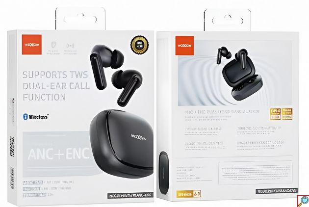 Ασύρματα Ακουστικά Bluetooth – TWS με ANC & ENC - Διπλή Ακύρωση Θορύβου, Χαμηλή Καθυστέρηση, Αυτονομία έως 25 ώρες
