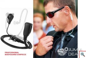 Ακουστικά Handsfree Ασύρματου Spiral Σιλικόνης με Μικρόφωνο Πέτου & Πλήκτρο PTT για PMR Midland TALK LINE