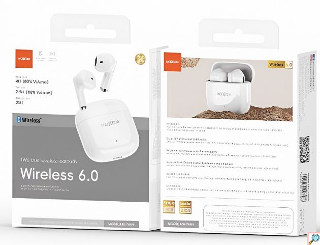 Ασύρματα Ακουστικά – TWS Bluetooth 6.0 με Θήκη Φόρτισης - Dual-Ear Call, 30 Ώρες Αναμονή, Άνετη Εφαρμογή, Λευκό Χρώμα