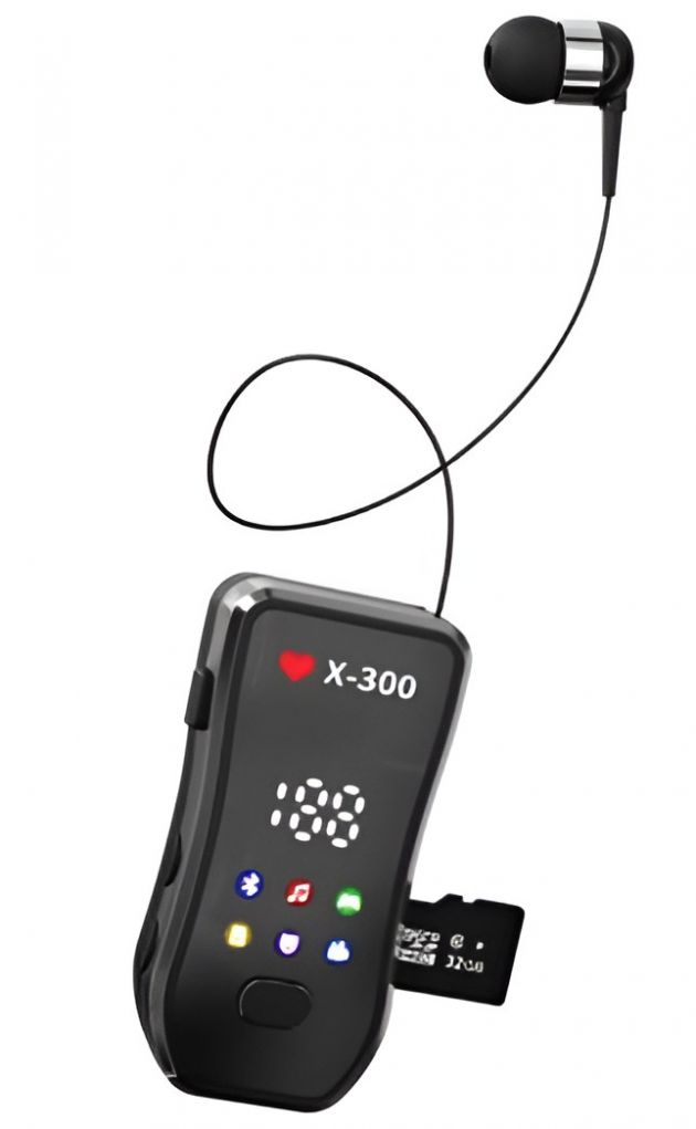 Ασύρματο Ακουστικό Bluetooth Clip-On – Hands-Free με Οθόνη LED & Υποδοχή TF Card - Ελαφρύ, Άνετο, Ιδανικό για Κλήσεις & Μουσική