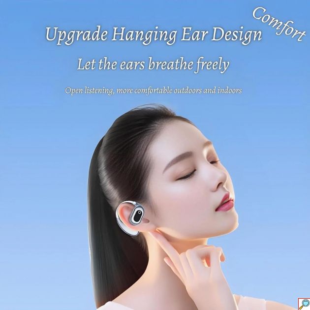 Ασύρματο Ακουστικό Bluetooth Open-Ear – Άνεση & 48 Ώρες Αυτονομία - Με Bluetooth 5.4, Θήκη Φόρτισης & LED Οθόνη