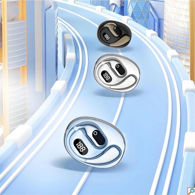 Ασύρματο Ακουστικό Bluetooth Open-Ear – Άνεση & 48 Ώρες Αυτονομία - Με Bluetooth 5.4, Θήκη Φόρτισης & LED Οθόνη
