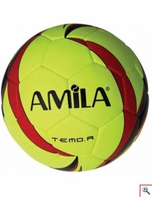 Μπάλα Ποδοσφαίρου AMILA Temo R No.4 Κίτρινη με Σχέδια