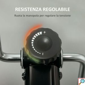 Αναδιπλούμενη Στατική Πεταλιέρα με 3 Ρυθμίσεις Ύψους, LCD Οθόνη και Κυλίνδρους Μασάζ Μαύρη