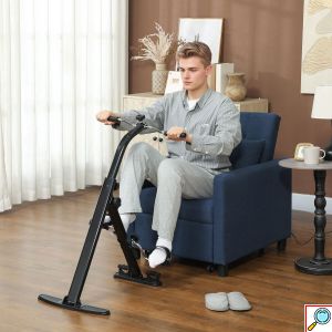 Αναδιπλούμενη Στατική Πεταλιέρα με Κυλίνδρους Μασάζ Μαύρη