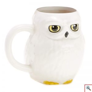 Ανάγλυφη 3D Κεραμική Κούπα Κουκουβάγια Hedwig από το Harry Potter, 300 ml Μαγική Κούπα για Τσάι / Καφέ, Wizarding World