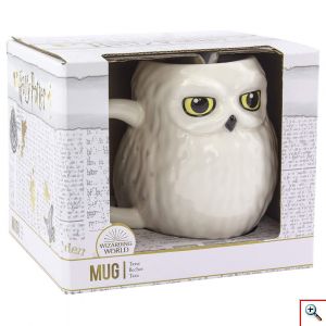 Ανάγλυφη 3D Κεραμική Κούπα Κουκουβάγια Hedwig από το Harry Potter, 300 ml Μαγική Κούπα για Τσάι / Καφέ, Wizarding World