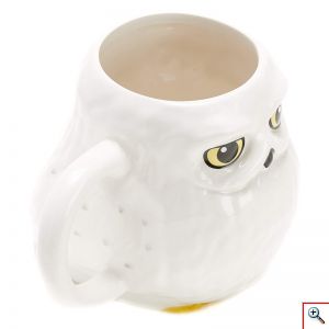 Ανάγλυφη 3D Κεραμική Κούπα Κουκουβάγια Hedwig από το Harry Potter, 300 ml Μαγική Κούπα για Τσάι / Καφέ, Wizarding World