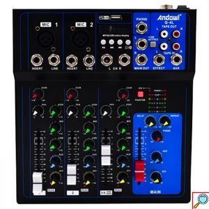 Αναλογική Κονσόλα 4 Καναλιών με Phantom Power & Bluetooth - Andowl