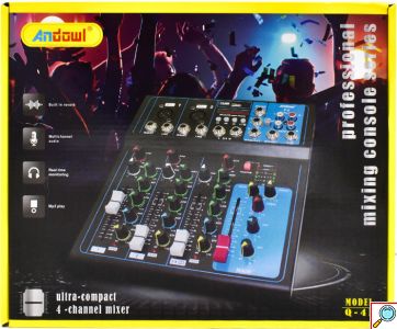 Αναλογική Κονσόλα 4 Καναλιών με Phantom Power & Bluetooth - Andowl