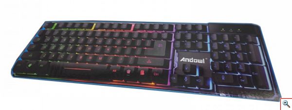 Φωτιζόμενο Ενσύρματο Πληκτρολόγιο για Gaming - Andowl LED Keyboard