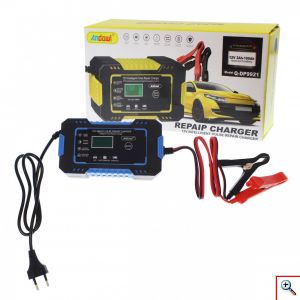 Andowl® Έξυπνος Ενσύρματος Παλμικός Φορτιστής Μπαταρίας Αυτοκινήτου & Μοτοσυκλέτας 12V 6A με Οθόνη LCD & Κροκοδειλάκια