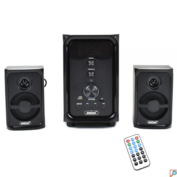Ηχεία Υπολογιστή 2.1 1000W PMPO με Bluetooth - USB - MicroSD & Τηλεχειριστήριο