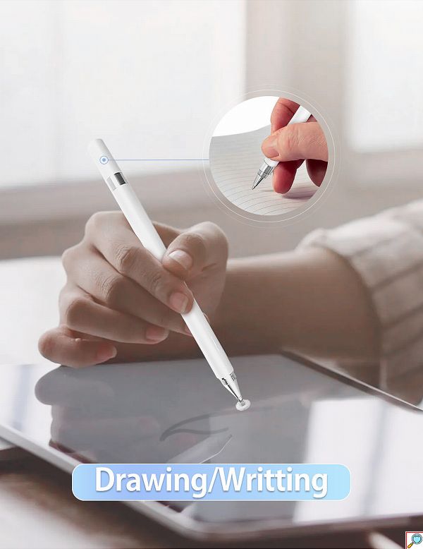 Έξυπνο Stylus Μαγνητική Ψηφιακή Γραφίδα - Στυλό 2 σε 1 για Κινητά, iPad, Tablet & Χρήση σε Χαρτί - Λευκό