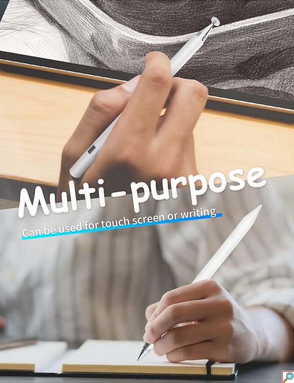 Έξυπνο Stylus Μαγνητική Ψηφιακή Γραφίδα - Στυλό 2 σε 1 για Κινητά, iPad, Tablet & Χρήση σε Χαρτί - Λευκό