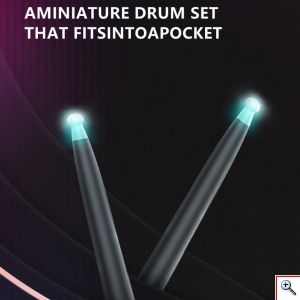 Andowl® Ασύρματο Φορητό Drum Kit με 3D Σωματοαισθητική Τεχνολογία & Bluetooth Ηχείο