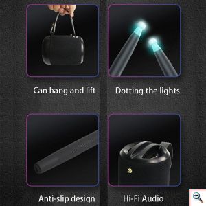 Andowl® Ασύρματο Φορητό Drum Kit με 3D Σωματοαισθητική Τεχνολογία & Bluetooth Ηχείο
