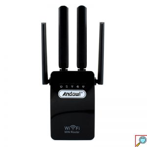Andowl WiFi Extender Single Band 2.4GHz 300Mbps με 2 Θύρες Ethernet
