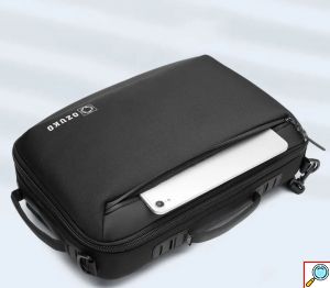 Ozuko Ανδρική Αδιάβροχη Τσάντα Μεταφοράς Laptop 15.6'' - Μαύρη