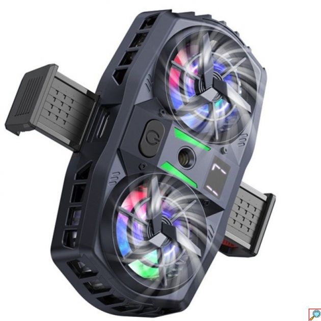 Ανεμιστηράκι Ψύξης Κινητού Gaming Cooler 3 Ταχυτήτων με Διπλό Αθόρυβο Ανεμιστήρα - Hoco