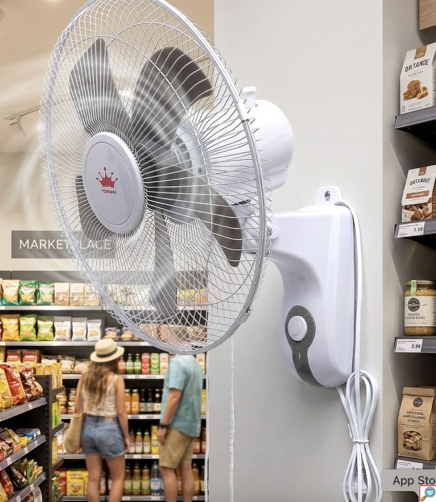 Επιτοίχιος Ανεμιστήρας 43cm – 3 Ταχύτητες, Αποτελεσματική Κυκλοφορία Αέρα