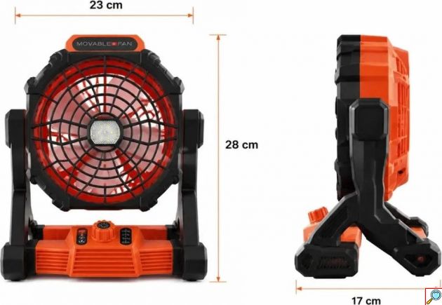 Φορητός Ανεμιστήρας με Ηλιακό Πάνελ & Φακό LED