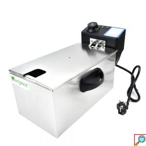 Ανοξείδωτη Επαγγελματική Μονή Φριτέζα 2000W 4L με Καλάθι Τηγανίσματος με Λαβή & Ρυθμιζόμενο Θερμοστάτη - Ασημί 